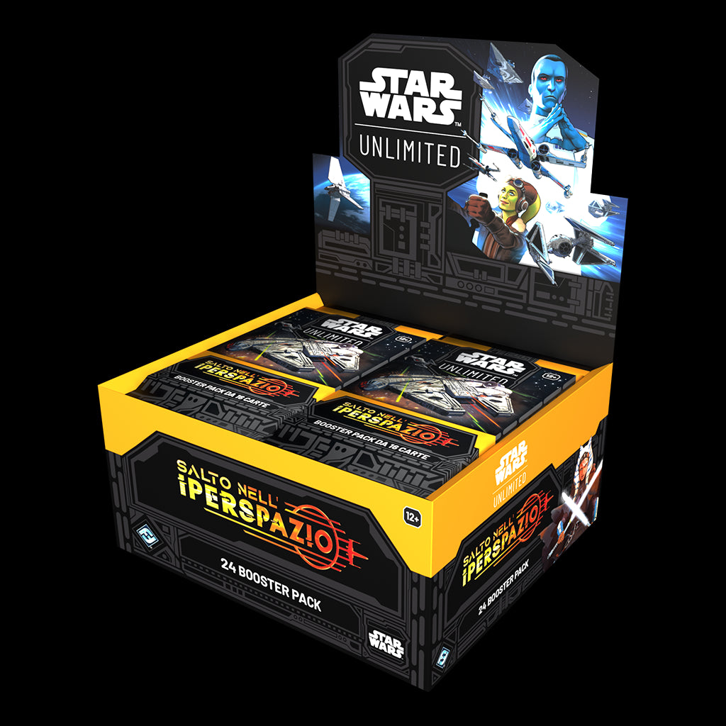 ASMODEE - STAR WARS UNLIMITED - SALTO NELL'IPERSPAZIO: BOOSTER IT (DISPLAY 24 BUSTE) ITA - Disponibile in 2/3 giorni lavorativi