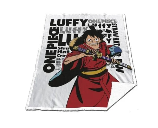 AYMAX - ONE PIECE - Coperta Sherpa 130x170cm - Luffy "Wano" - Disponibile in 2/3 giorni lavorativi