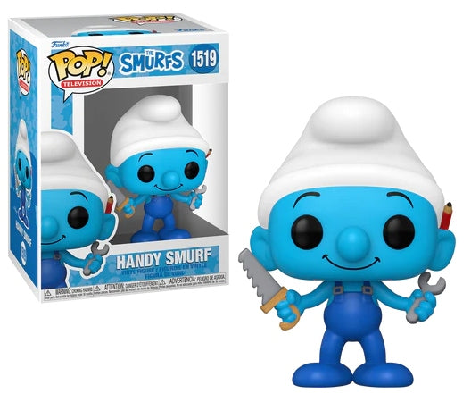 Funko Pop! FUNKO POP Smurfs - 1519 Handy Smurf 9 cm - Disponibile in 2/3 giorni lavorativi