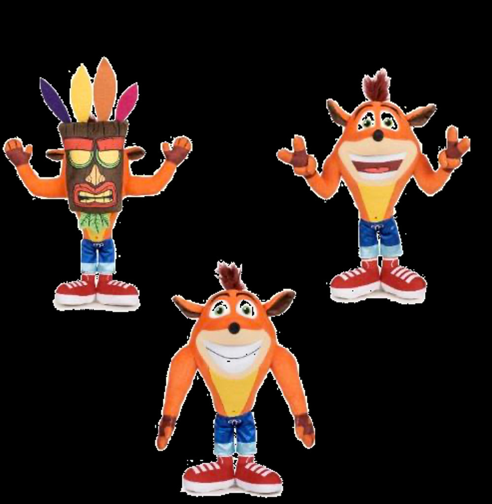 KONIX CRASH BANDICOOT ASST PELUCHE 32C Display 12 pz - Disponibile in 2/3 giorni lavorativi
