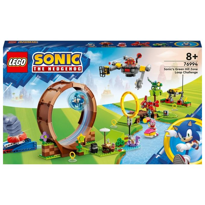 LEGO Sonic the Hedgehog 76994 Sfida del Giro della Morte nella Green Hill Zone di Sonic, Gioco per Bambini con 9 Personaggi - Disponibile in 3-4 giorni lavorativi
