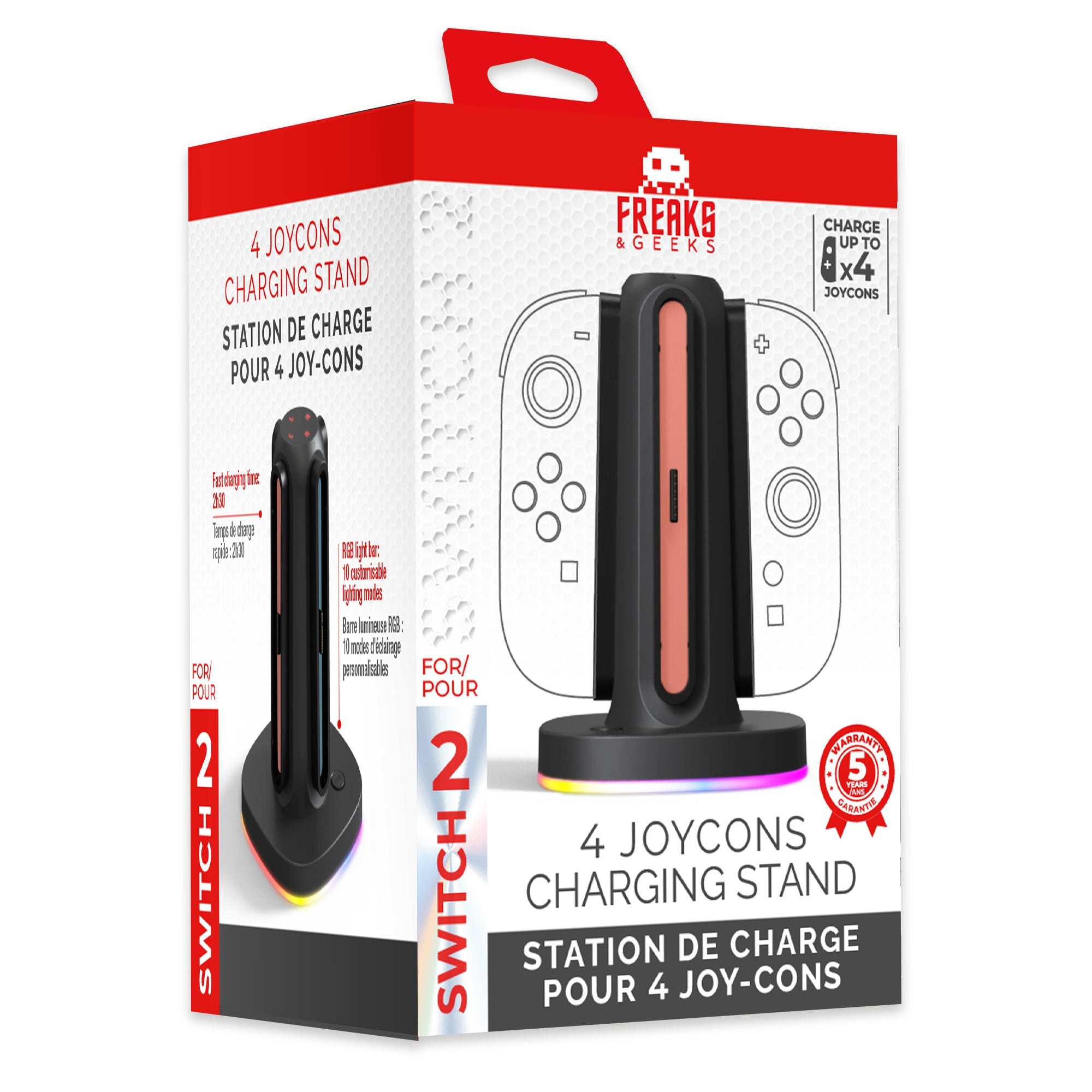 Switch 2 FREAKS AND GEEKS Charging Dock for 4 Joy-Cons Nintendo Switch 2 - Data di uscita 05/06/2025 Trade Invaders