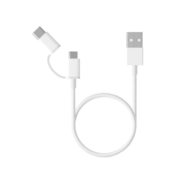 Xiaomi Cavo Mi 2 in 1 da USB a microUSB/Type-C 1m White - Disponibile in 2-3 giorni lavorativi Xiaomi