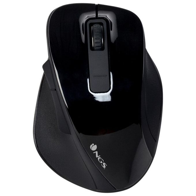 NGS Bow Mouse Ottico Wireless 1600DPI 5 Tasti Nero - Disponibile in 3-4 giorni lavorativi