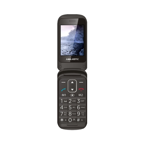 Majestic Sileno 50 Flip 2,4'' Senior Phone Doppio Display Fotocamera Tasto Sos Nero - Disponibile in 3-4 giorni lavorativi