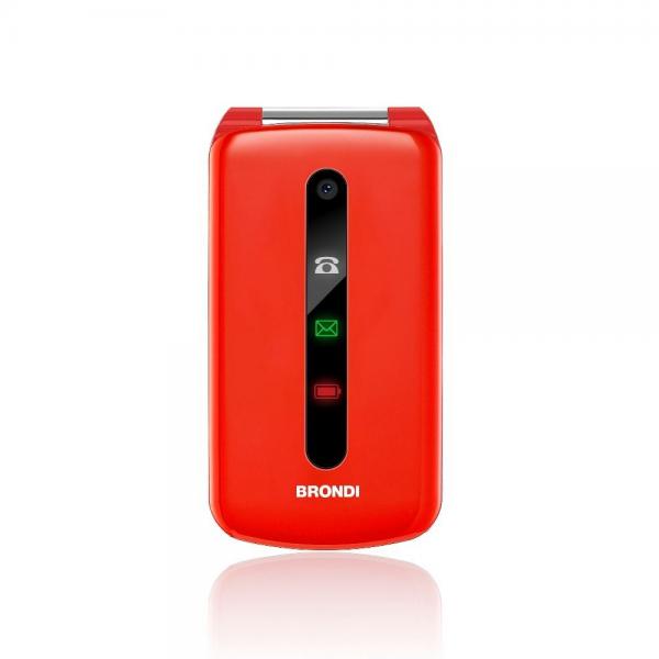 Smartphone nuovo BRONDI PRESIDENT ROSSO 3" FEATURE PHONE CLAMSHELL - Disponibile in 3-4 giorni lavorativi