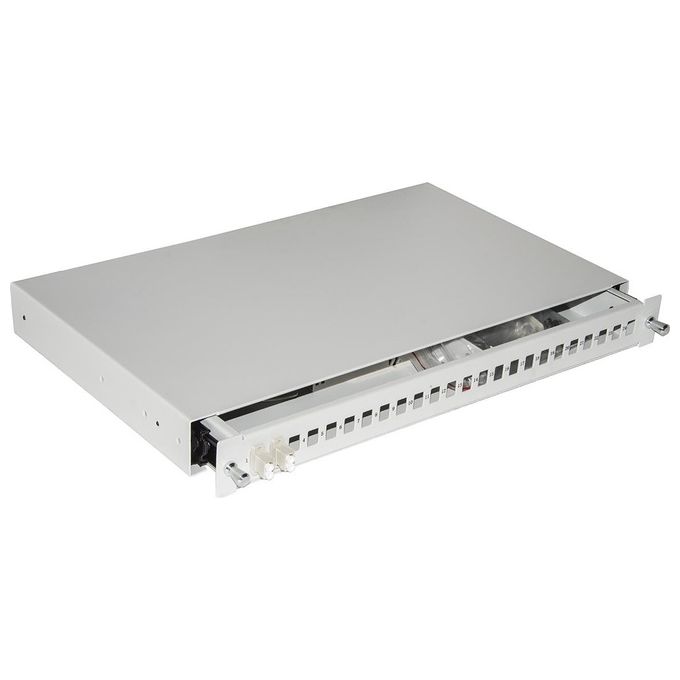 Link cassetto fibra ottica 24 porte per adattatori lc duplex 1 unita' per installazione 19 grigio - Disponibile in 3-4 giorni lavorativi