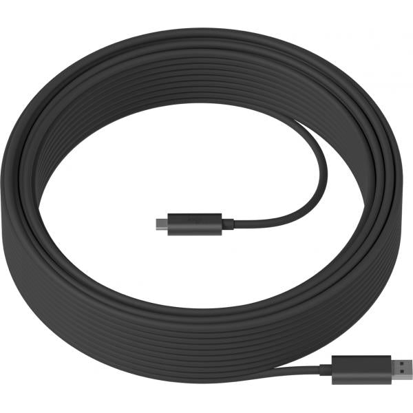 Logitech Strong USB 25m cavo USB USB 3.2 Gen 2 (3.1 Gen 2) USB A USB C Nero - Disponibile in 6-7 giorni lavorativi