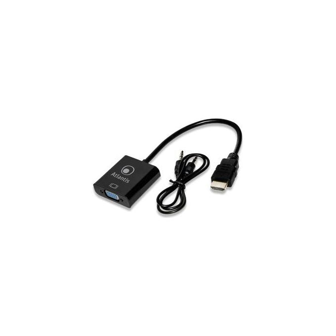 Atlantis Land Cavo Hdmi a Vga con Audio Analogico Jack 3,5mm 20cm - Disponibile in 3-4 giorni lavorativi