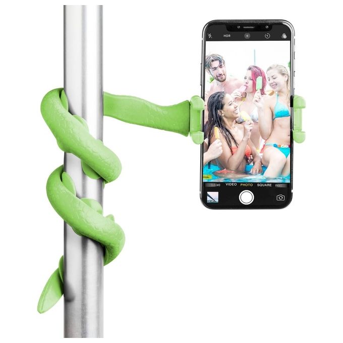 Tablet Nuovo Celly Flexible Selfie Stick Snake Supporto Flessibile Per Smartphone Verde - Disponibile in 3-4 giorni lavorativi