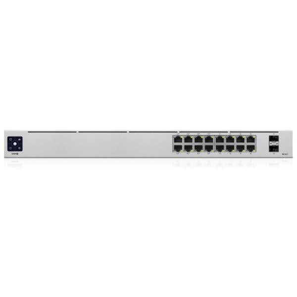 Ubiquiti Networks UniFi 16-Port PoE Gestito L2/L3 Gigabit Ethernet (10/100/1000) Supporto Power over Ethernet (PoE) 1U Argento - Disponibile in 6-7 giorni lavorativi