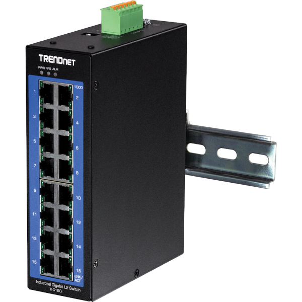 Trendnet TI-G160i Gestito Gigabit Ethernet (10/100/1000) Nero - Disponibile in 6-7 giorni lavorativi