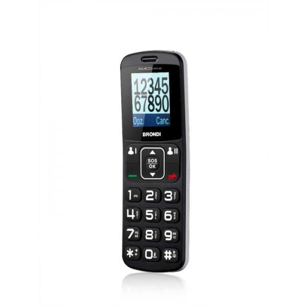 CELLULARE BRONDI AMICO HOME 1.77" BLACK SENIOR PHONE - Disponibile in 3-4 giorni lavorativi