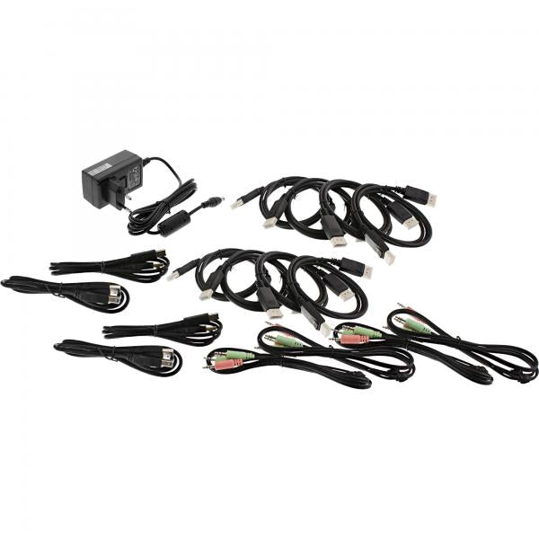 InLine Switch KVM Desktop , 4 porte, Dual-Monitor DP 1.2, 4K, USB 3.0, Audio - Disponibile in 6-7 giorni lavorativi
