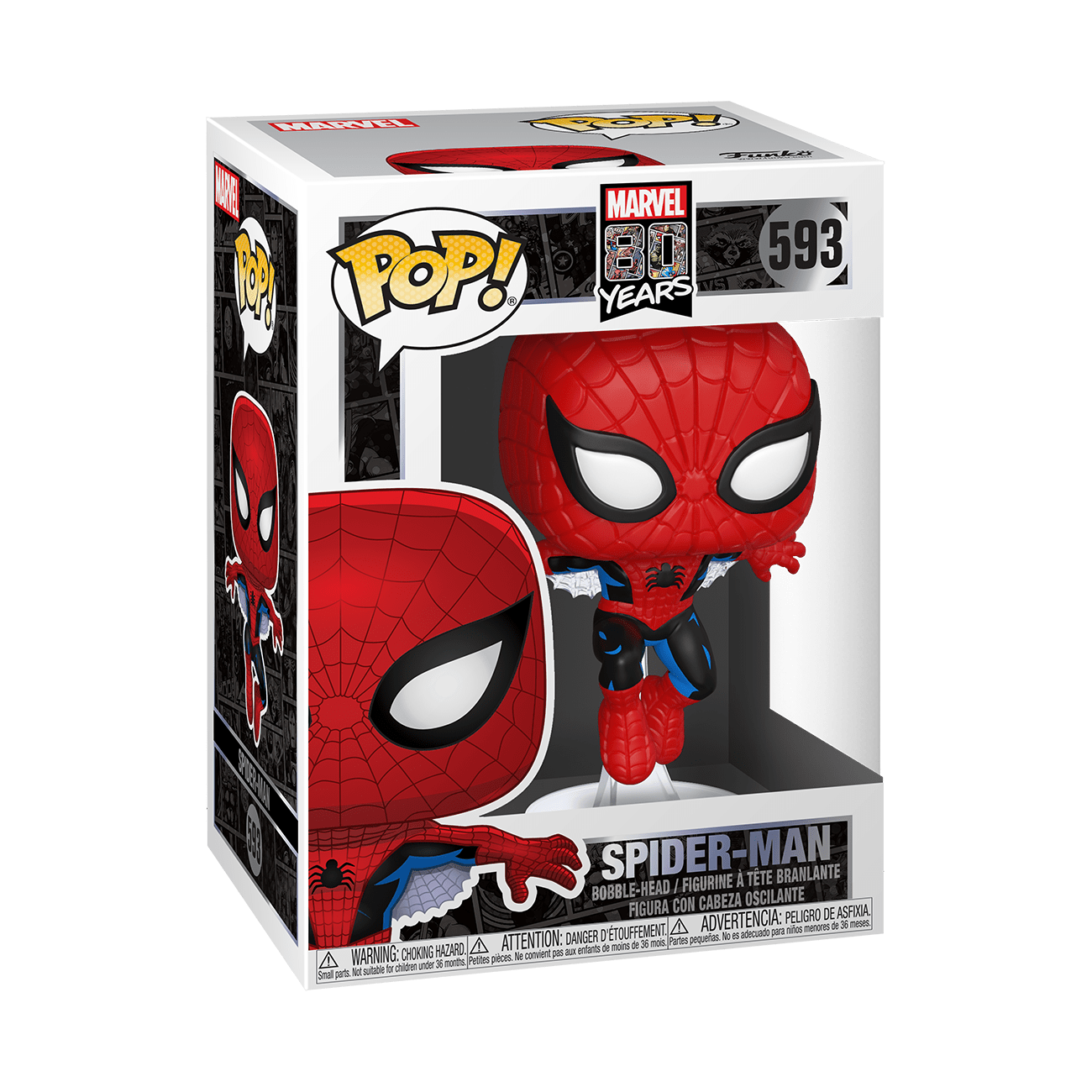 Funko Pop! FUNKO POP Marvel 80Th - First Appearance - 593 Spider Man 9 cm - Disponibile in 2/3 giorni lavorativi