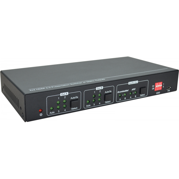 Vivolink VLHDMIMAT4X2RS interruttore a matrice Commutatore a matrice scalare 7,5 W - Disponibile in 6-7 giorni lavorativi