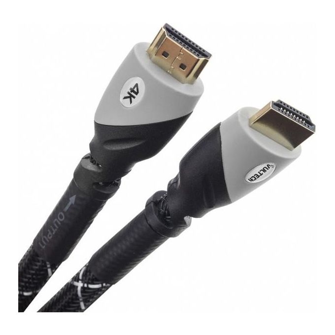 Vultech Cavo Hdmi a Hdmi V.2.0 4k 60hz 3d Arc 5mt Nero-Grigio - Disponibile in 3-4 giorni lavorativi