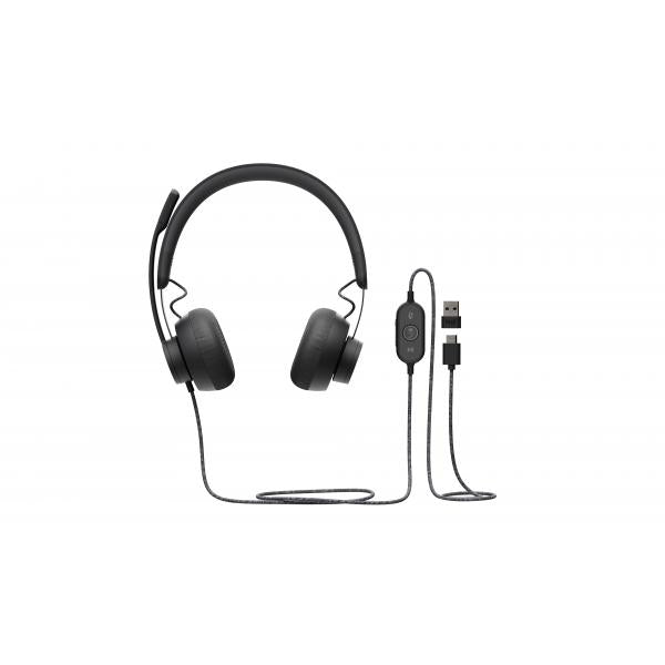 Logitech Zone Wired Teams Cuffia Padiglione auricolare Nero - Disponibile in 6-7 giorni lavorativi