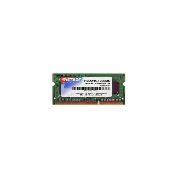 PATRIOT MEMORIA RAM 4GB DDR3 1333MHz SO-DIMM - Disponibile in 3-4 giorni lavorativi
