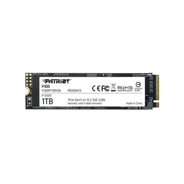 Patriot SSD 1TB P300 M.2 NVMe PCIe Gen 3.0 - Disponibile in 2-4 giorni lavorativi