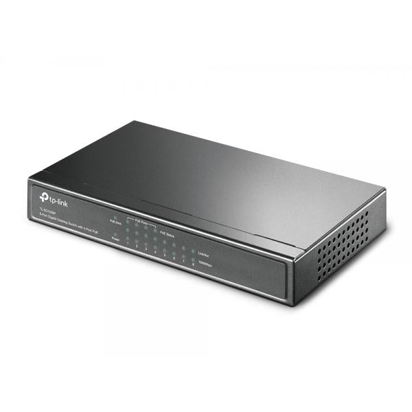 TP-Link Desktop switch 8 porte gigabit 4 porte PoE 55W TL-SG1008P - Disponibile in 3-4 giorni lavorativi