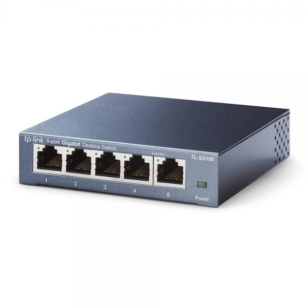 TP-Link Switch 5 Porte Gigabit Plug & Play case in acciaio TL-SG105a - Disponibile in 3-4 giorni lavorativi