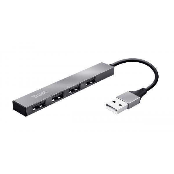 HUB TRUST Halyx Mini 4 Port USB Allumini - Disponibile in 3-4 giorni lavorativi