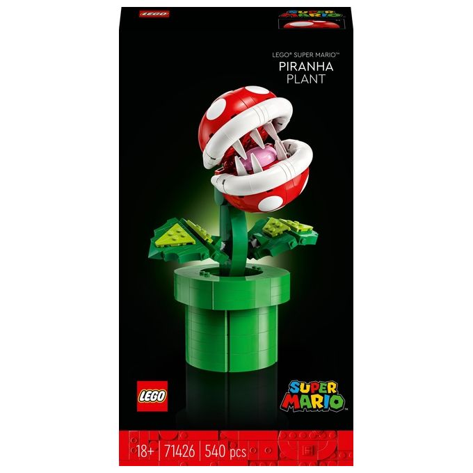 LEGO Super Mario 71426 Pianta Piranha, Personaggio Snodabile con Tubo e 2 Monete, Kit Modellismo per Adulti, Idea Regalo - Disponibile in 3-4 giorni lavorativi