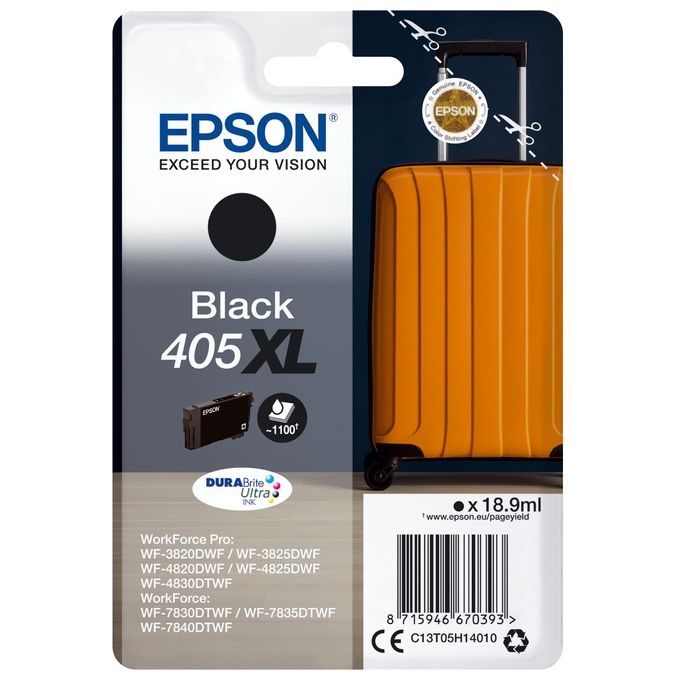 Epson Cartuccia d'Inchiostro Nera 405 XL Durabrite - Disponibile in 3-4 giorni lavorativi
