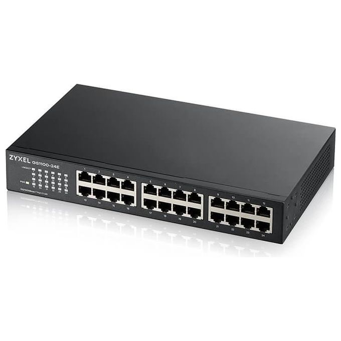 Zyxel GS1100-24E Switch Non Gestito Gigabit Ethernet 10-100-1000 Nero - Disponibile in 3-4 giorni lavorativi