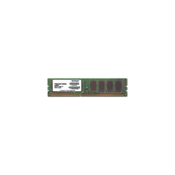 PATRIOT PSD34G16002 MEMORIA RAM 4GB 1.600MHz TIPOLOGIA DIMM TECNOLOGIA DDR3 - Disponibile in 3-4 giorni lavorativi