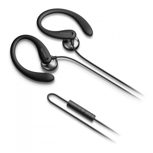 Philips Cuffie Sport In Ear A1105BK-00 Auricolari con Archetto Nero - Disponibile in 3-4 giorni lavorativi