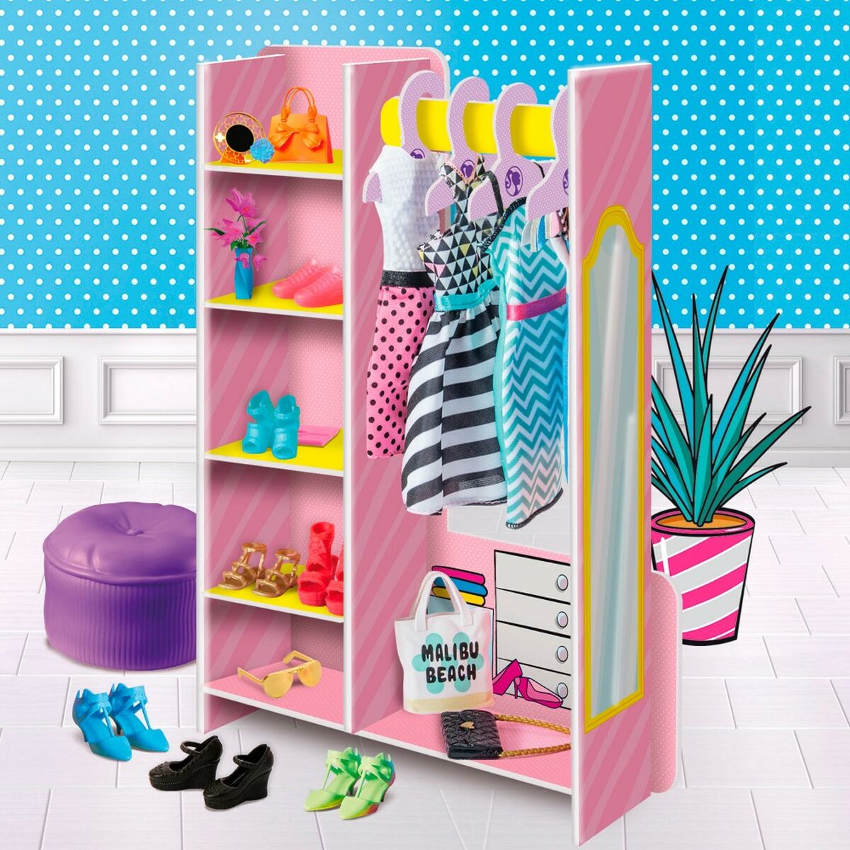 Playset Barbie Fashion Boutique 9 Pezzi 6,5 x 29,5 x 3,5 cm - Disponibile in 3-4 giorni lavorativi