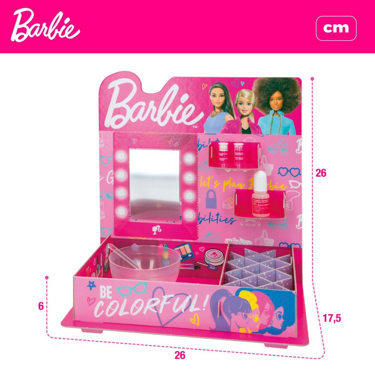Kit per creare il trucco Barbie Studio Color Change Rossetti 15 Pezzi - Disponibile in 3-4 giorni lavorativi
