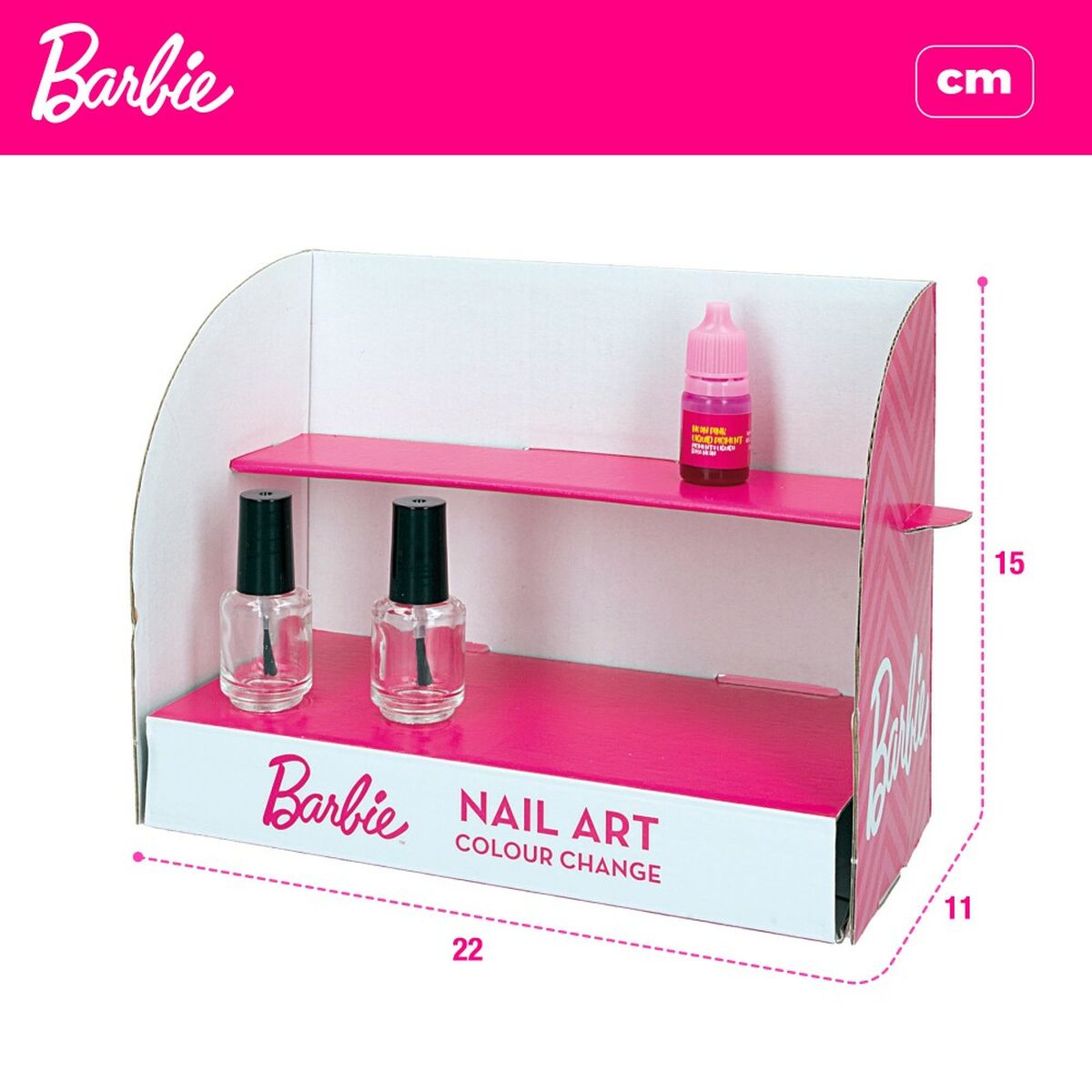 Kit per creare il trucco Barbie Studio Color Change Smalto per unghie 15 Pezzi - Disponibile in 3-4 giorni lavorativi