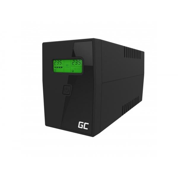 Greencell UPS Gruppo Di Continuità 600VA 2 Schuko UPS01LCD - Disponibile in 2-4 giorni lavorativi