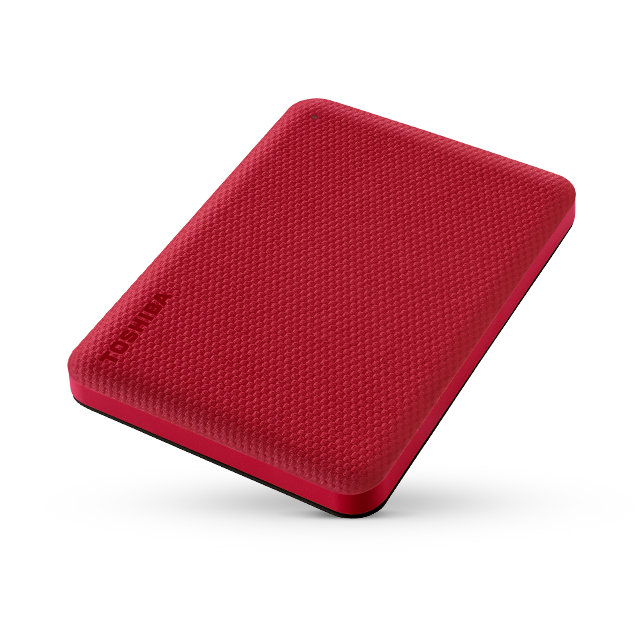 Disco rigido esterno - Toshiba - Canvio Advance - 4 a - rosso - Disponibile in 3-4 giorni lavorativi