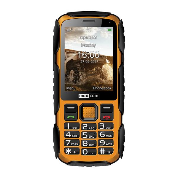 CELLULARE MAXCOM MM920 RUGGED MOBILE PHONE 2.8" DUAL-BAND GSM CAMERA 2MPx RESISTENTE AGLI URTI YELLOW - Disponibile in 3-4 giorni lavorativi