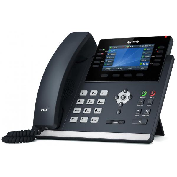 YEALINK TELEFONO VOIP 2XLAN GIGABIT, DISPLAY A COLORI 4,3, 1XRJ9, 16 LINEE SIP - Disponibile in 3-4 giorni lavorativi