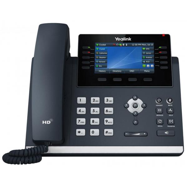 YEALINK TELEFONO VOIP 2XLAN GIGABIT, DISPLAY A COLORI 4,3, 1XRJ9, 16 LINEE SIP - Disponibile in 3-4 giorni lavorativi