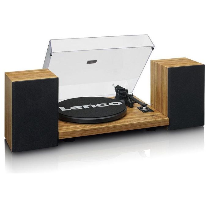 Lenco Giradischi Wood Ls-500 Con 2 Diffusori Separati Bluetooth 2x30 Watt - Disponibile in 3-4 giorni lavorativi