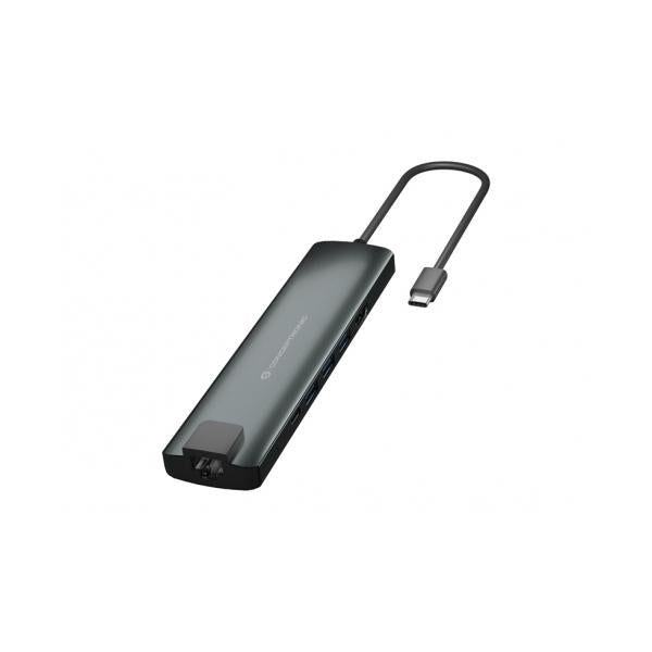 Hub USB Conceptronic DONN06G Grigio 9 in 1 - Disponibile in 3-4 giorni lavorativi