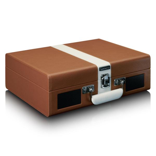 Lenco Giradischi TT120BNWH Classic Phono Design Retro' in Legno Marrone con Funzionalita' Avanzate - Disponibile in 3-4 giorni lavorativi