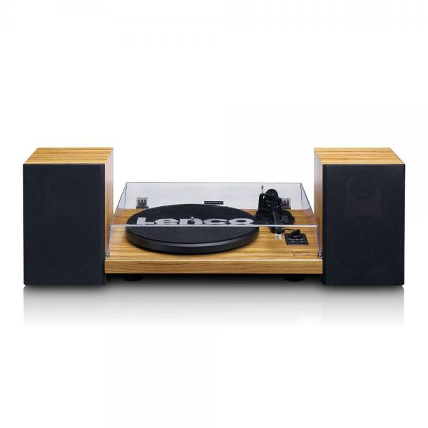 Lenco Giradischi Wood Ls-500 Con 2 Diffusori Separati Bluetooth 2x30 Watt - Disponibile in 3-4 giorni lavorativi