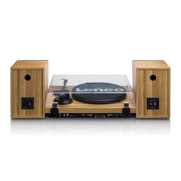 Lenco Giradischi Wood Ls-500 Con 2 Diffusori Separati Bluetooth 2x30 Watt - Disponibile in 3-4 giorni lavorativi
