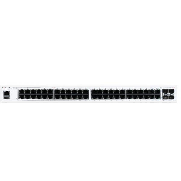 FORTISWITCH-148F-POE SWITCH L2+ MAN. CON 48 P. GE + 4 P. SFP+ POWER BUDGET FINO A 370W - Disponibile in 3-4 giorni lavorativi