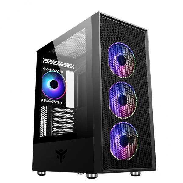 Case VERTIBRA H210 - Gaming Middle Tower- 4x12cm ARGB fan- 2xUSB3- Side Panel Temp Glass - Disponibile in 3-4 giorni lavorativi