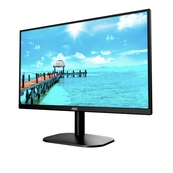 AOC 24B2XHM2 Monitor LCD da 24 pollici, VA Panel, Full HD, 4 ms, Refresh 75Hz, VGA, HDMI, Senza Bordi, Low Blue Light, Nero - Disponibile in 3-4 giorni lavorativi