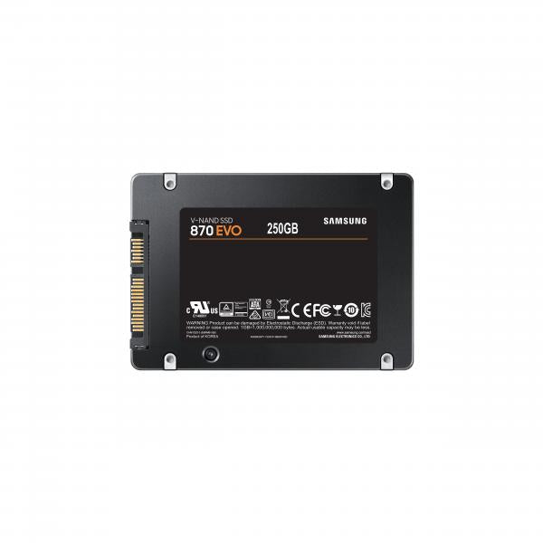 Hard Disk Samsung 870 EVO 2,5" 250 GB SSD SATA Nero 250 GB SSD - Disponibile in 3-4 giorni lavorativi