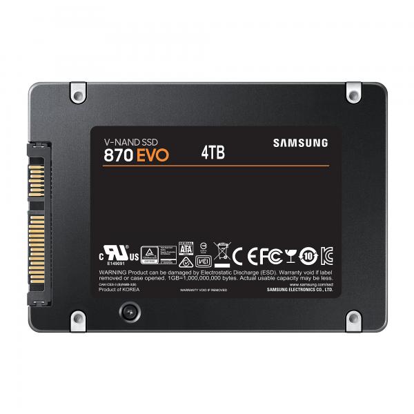 SAMSUNG 870 EVO SSD 4.000GB SATA III 2.5" V-NAND - Disponibile in 3-4 giorni lavorativi